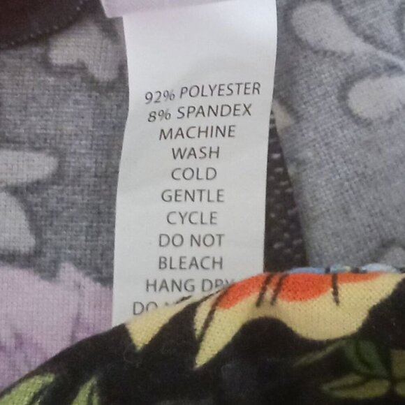 LuLaRoe One Size Leggings Floral & Paisley Patterns multicolor One Size Set of 2 - Picture 13 of 13